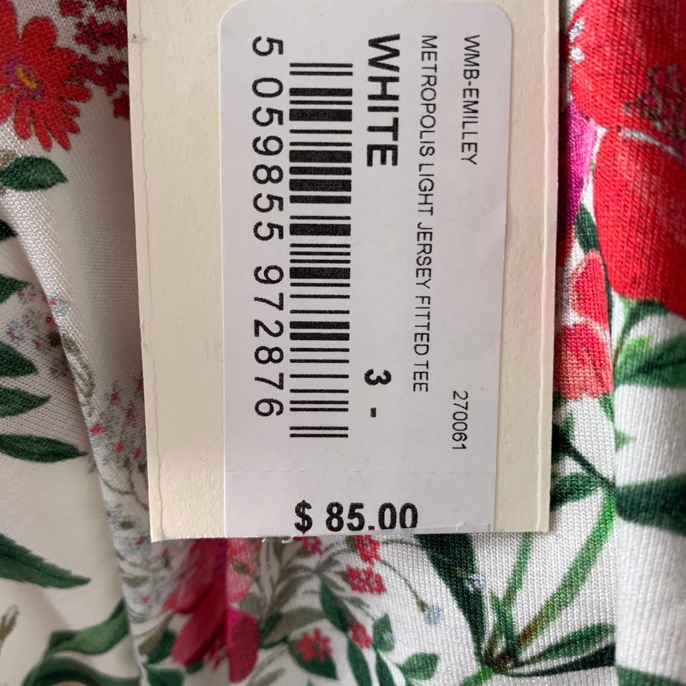NEW Ted Baker London Women's 3 6 8 Shirt Top Crew neck Career Floral Clari BB2 - Picture 6 of 9